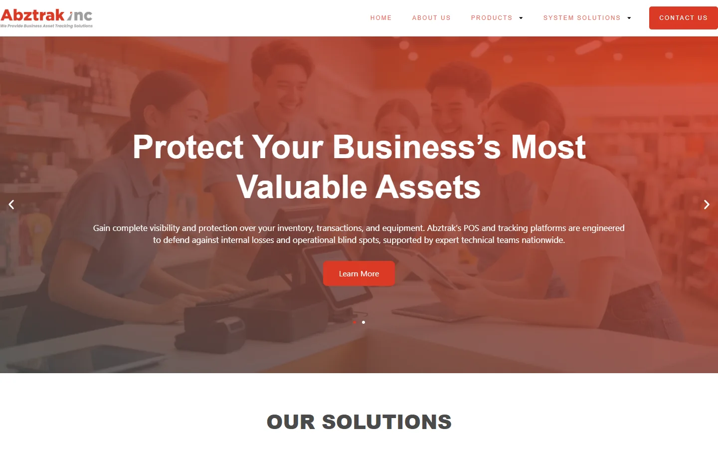 ABZTRAK website homepage