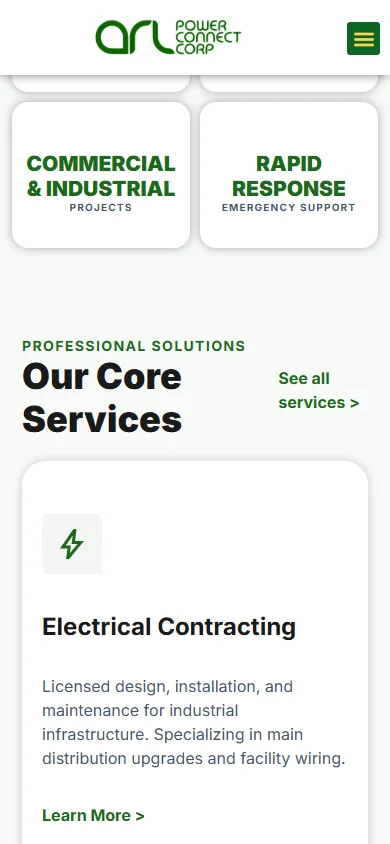 ARL Power next section on mobile.